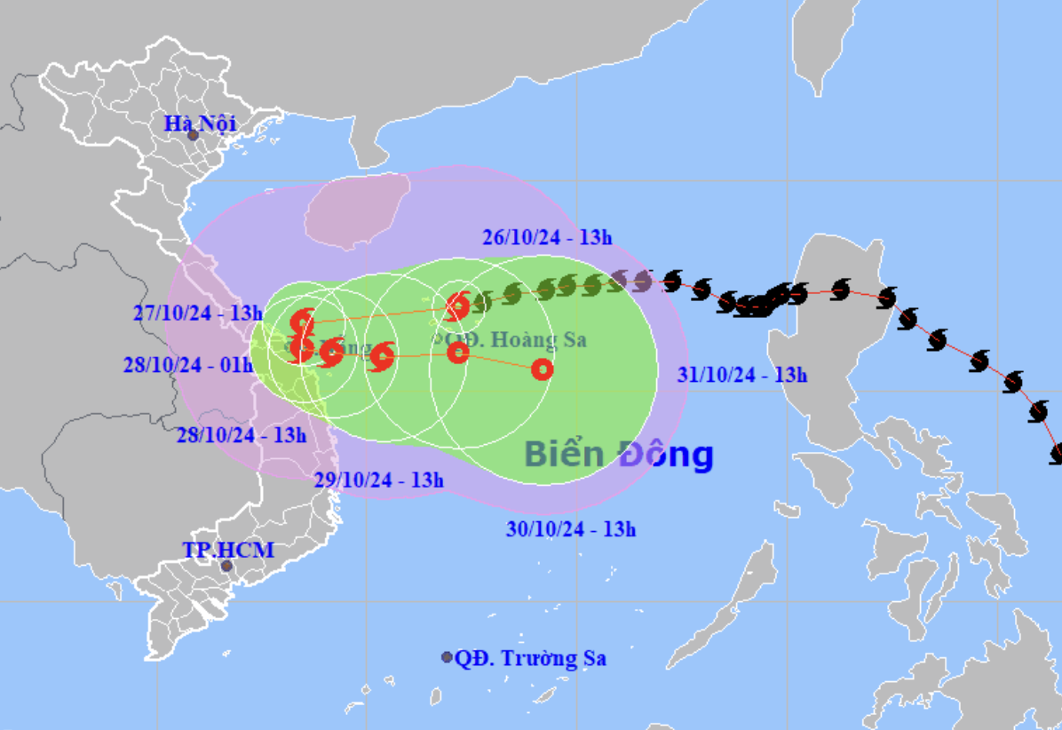  Bão Trà Mi sức gió giật cấp 15 Trung Bộ sẵn sàng đón lượng mưa khủng