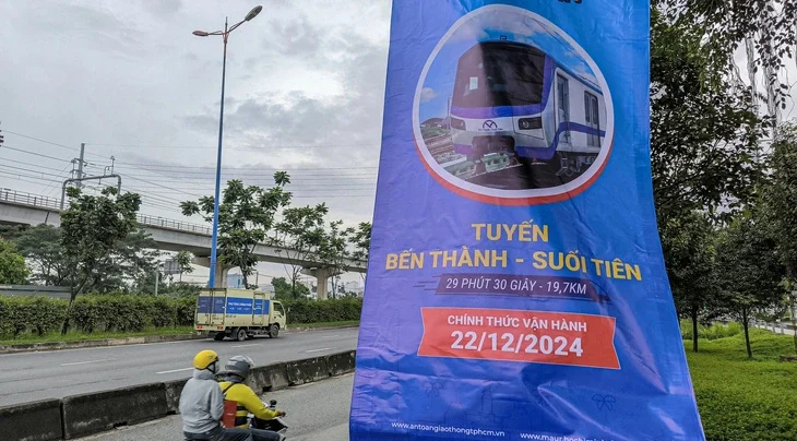 Tuyến metro số 1 dài gần 20km từ trung tâm TP.HCM đến khu vực Suối Tiên đã sẵn sàng.