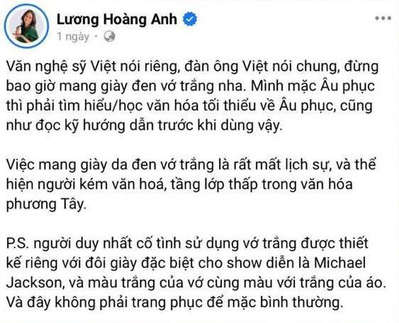 Vợ cũ diễn viên Huy Khánh chỉ trích vì cách phối đồ được cho là "mất lịch sự" theo văn hóa phương Tây