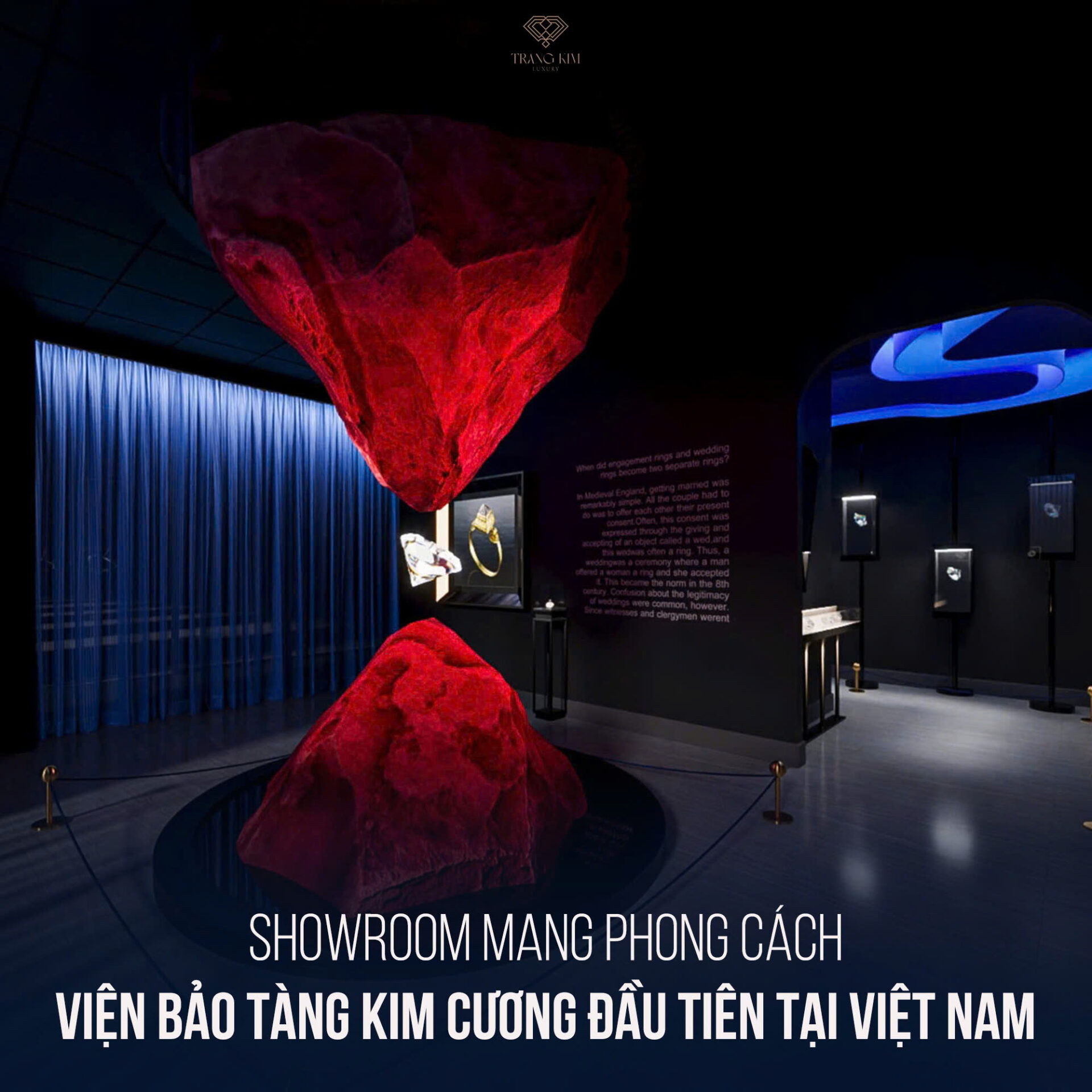 Showroom được ví như một bảo tàng kim cương, nơi mỗi góc trưng bày đều thể hiện sự đầu tư và chăm chút kỹ lưỡng.