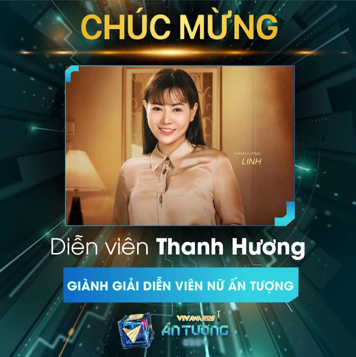 Thanh Hương giành giải Diễn viên nữ Ấn tượng.