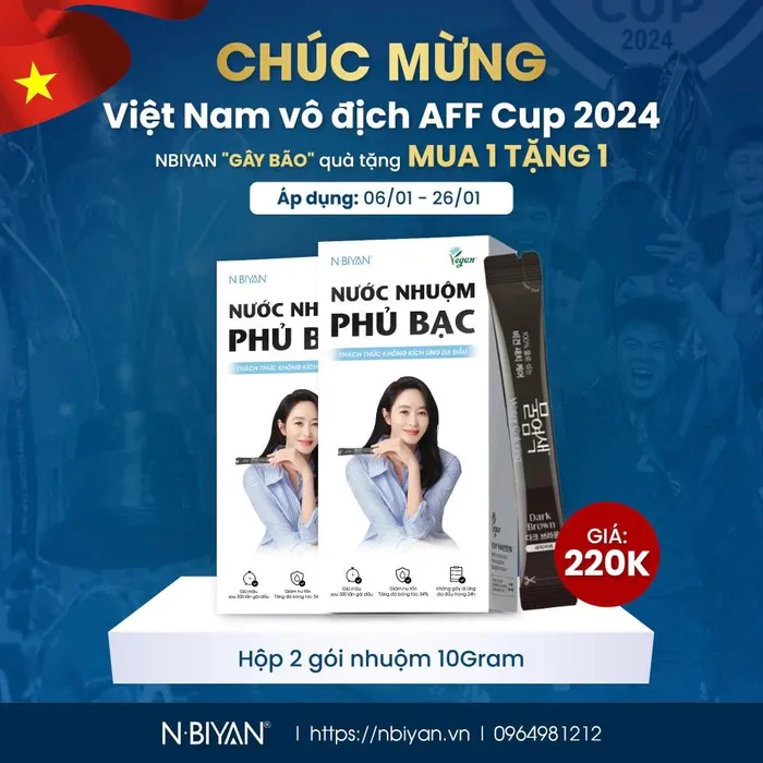  Chào mừng Việt Nam vô địch AFF Cup 2024, NBIYAN mang đến chương trình đặc biệt với ưu đãi mua 1 tặng 1. 