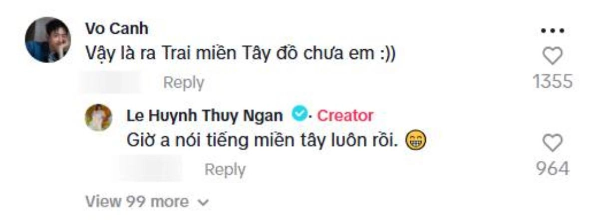 Thúy Ngân tiết lộ Võ Cảnh "nói tiếng miền Tây".