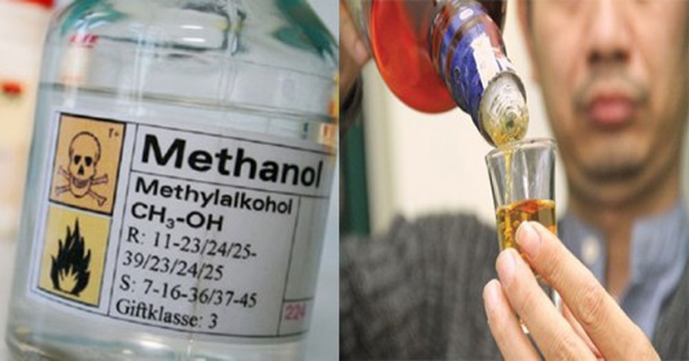 Cảnh báo ngộ độc methanol từ rượu pha cồn công nghiệp.