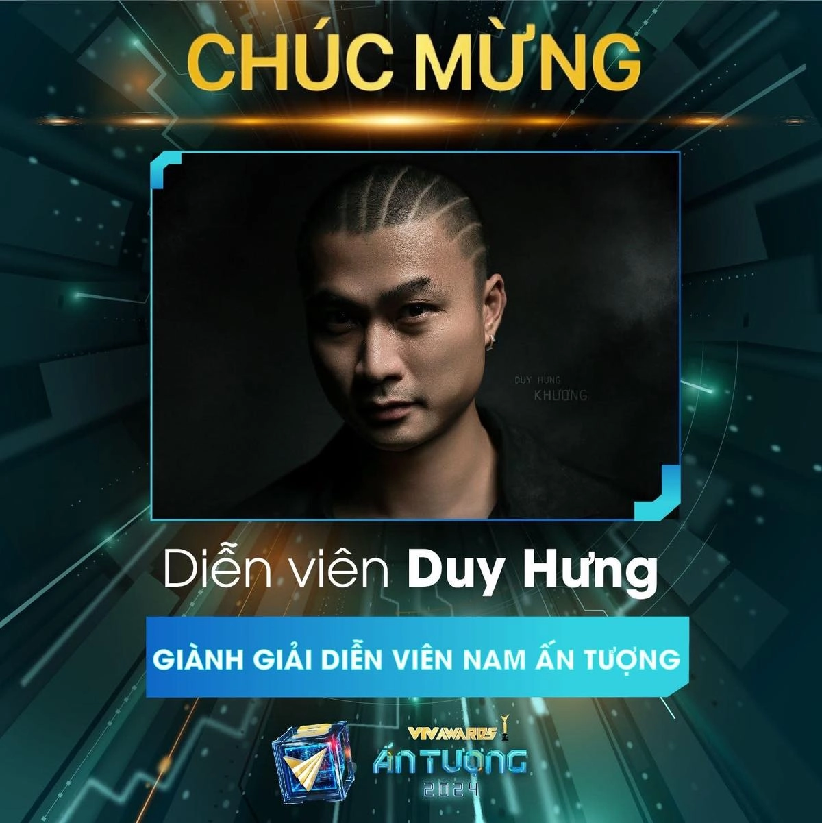 Duy Hưng giành giải Diễn viên nam Ấn tượng. 