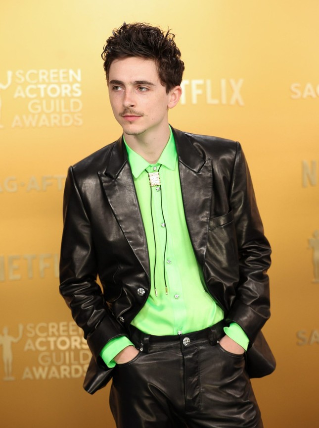 Chiếc cà vạt dây rút của Timothée Chalamet tại lễ trao giải SAG.