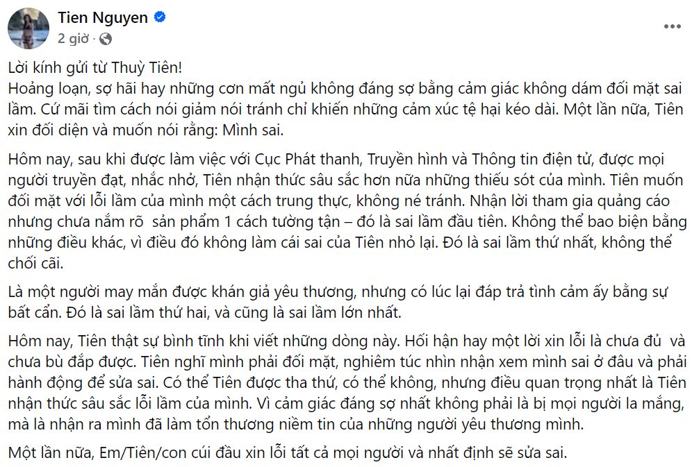 Làm việc với cơ quan chức năng, thừa nhận sai lầm.