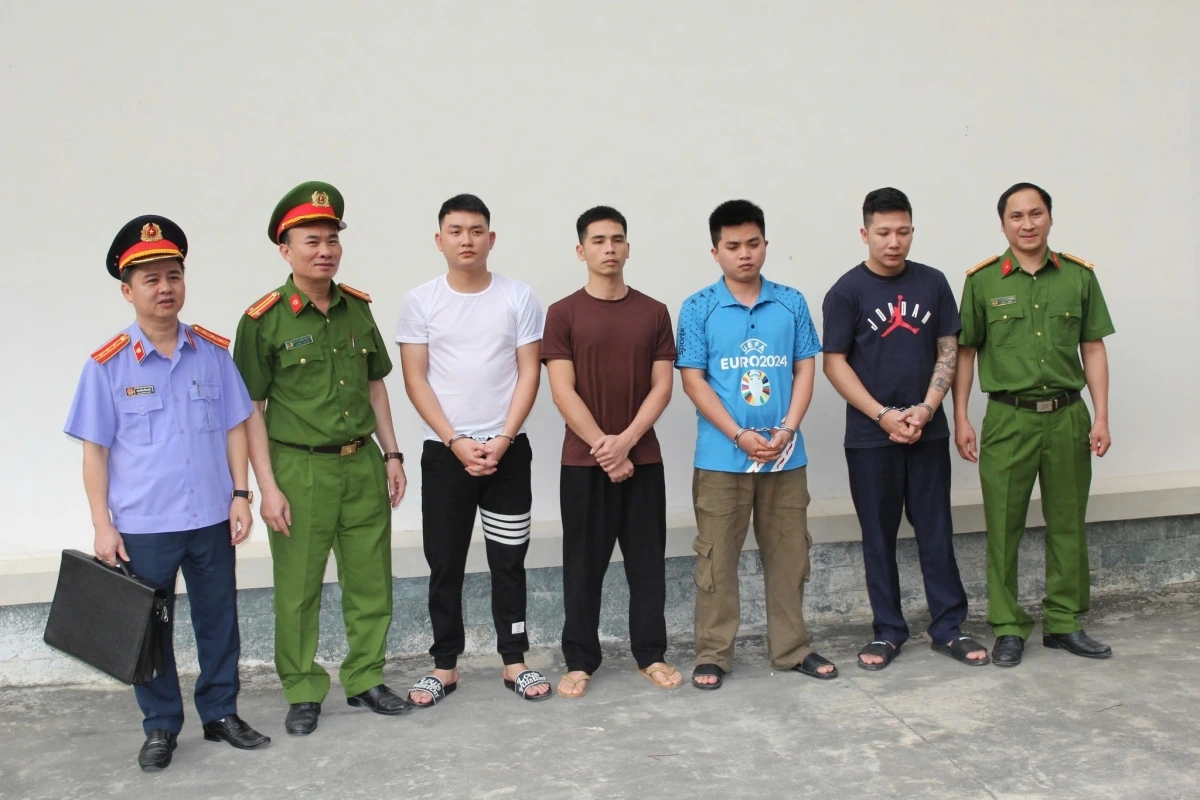 4 bị can tại cơ quan điều tra. Ảnh: Công an cung cấp