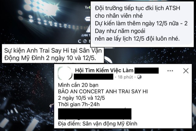 cộng đồng fan đã nhanh chóng lan truyền bài viết, kèm theo những đoạn tin nhắn nội bộ được cho là từ phía nhân sự concert