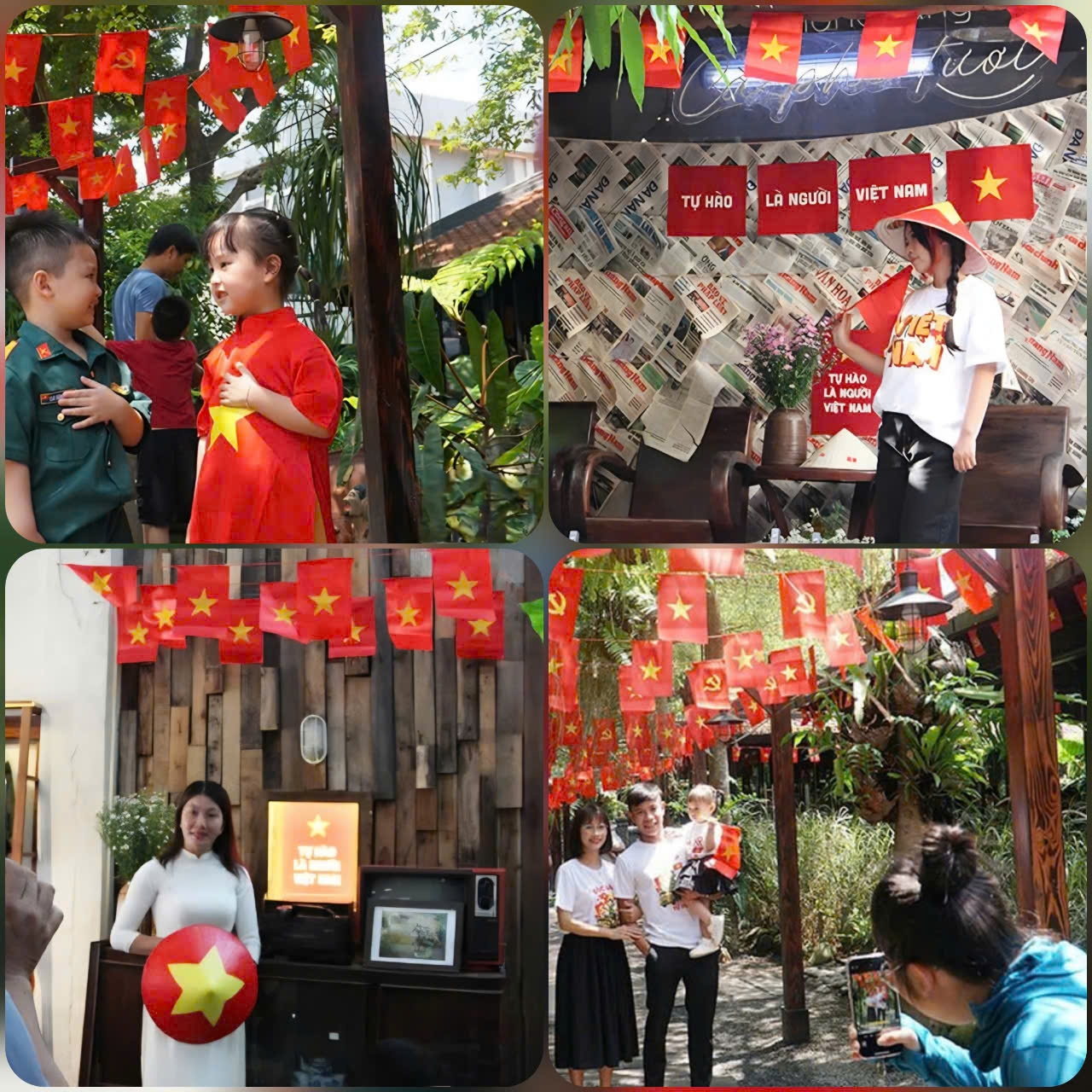 Các mẫu được yêu thích nhất là áo thun in thông điệp “Độc lập – Tự do – Hạnh phúc” và hình lá cờ.