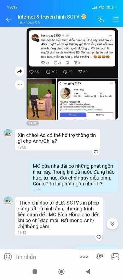 SCTV tạm dừng phát sóng, chấm dứt hợp tác.