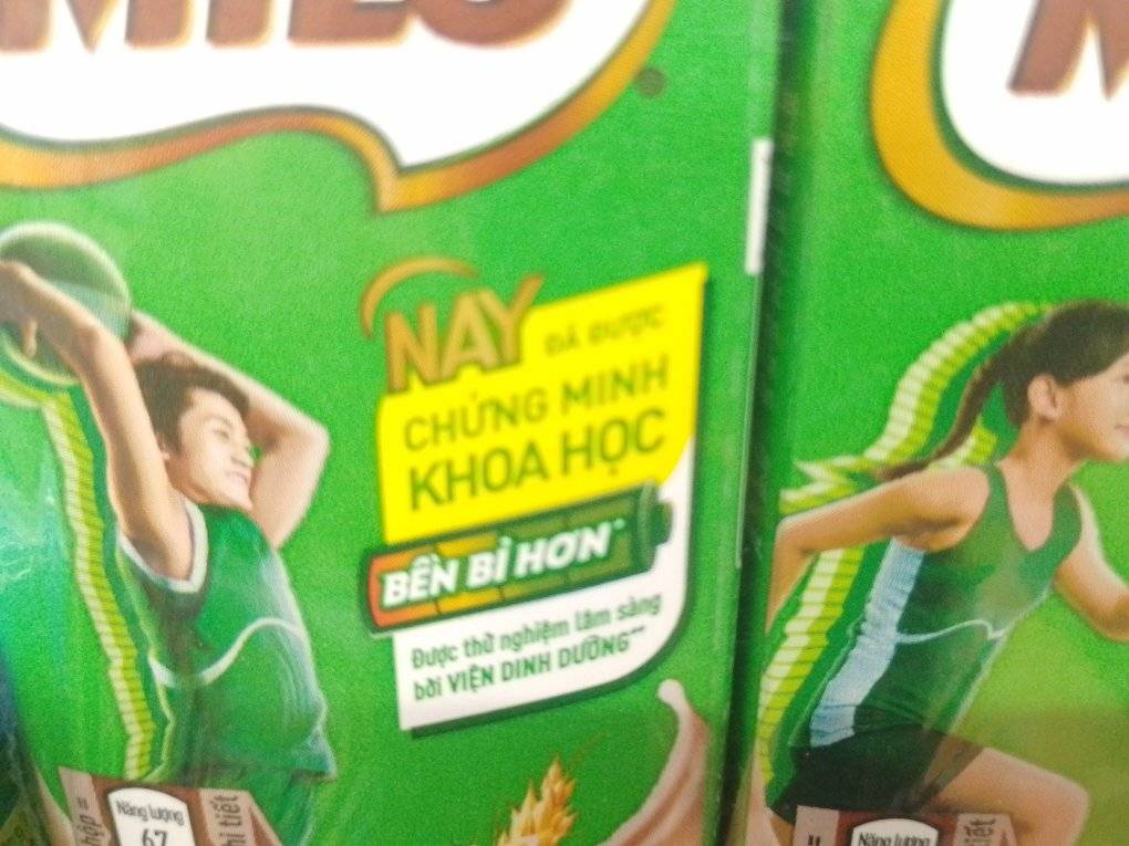 Tên Viện Dinh Dưỡng xuất hiện trên bao bì sữa Milo.