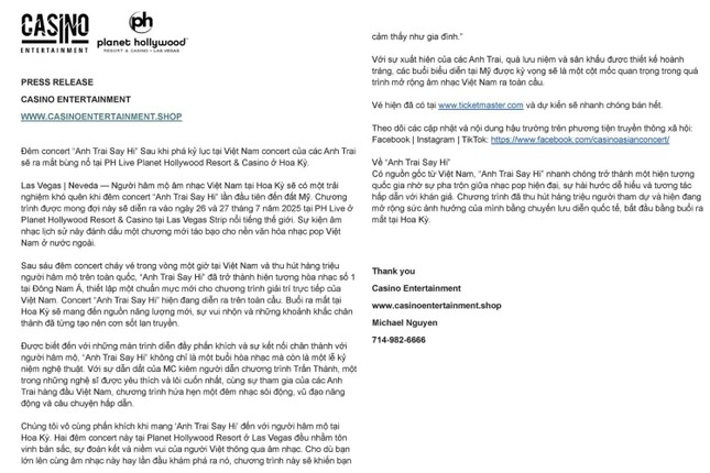  hứa hẹn tạo dấu ấn mới trong hành trình đưa văn hóa âm nhạc Việt ra thế giới. 