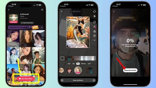 Hiệu ứng "AI Mermaid" trên TikTok đang tạo nên làn sóng lan truyền mạnh mẽ