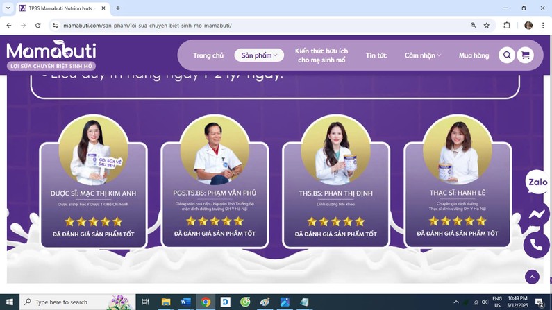 Mamabuti Nutrition Nuts còn “gây bão” với hàng loạt hình ảnh bác sĩ, chuyên gia y tế nổi tiếng xuất hiện trên các bài viết, đoạn quảng cáo.