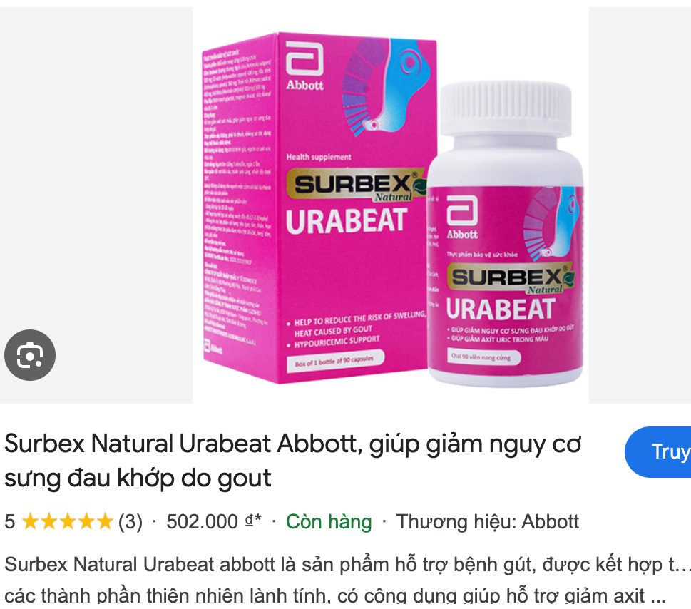 Thực phẩm bảo vệ sức khỏe SURBEX® NATURAL URABEAT