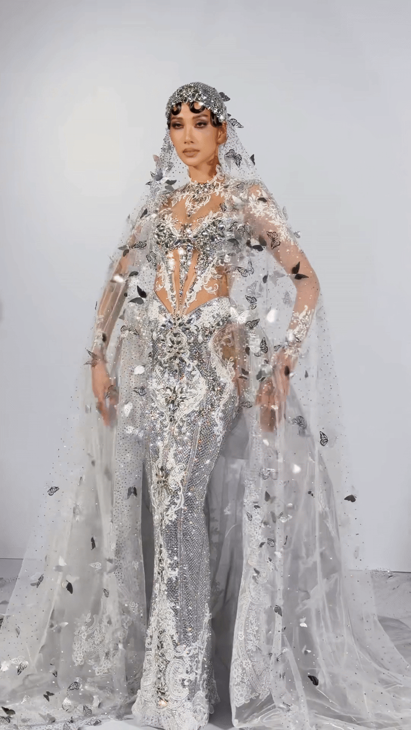 Tạo hình cô dâu mới lạ, đậm chất thời trang sân khấu