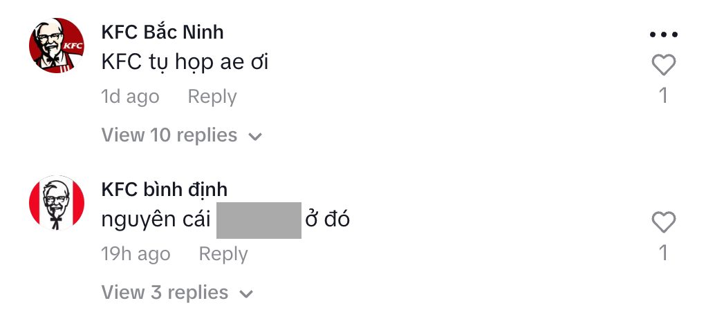 Những tài khoản này sử dụng tên và logo của KFC để đăng tải thông tin không chính xác,