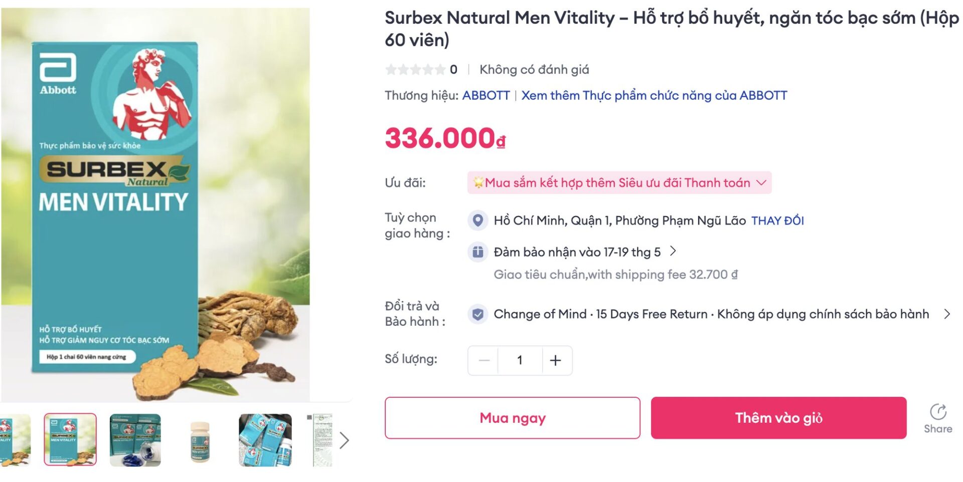 Sản phẩm được bán trên mạng