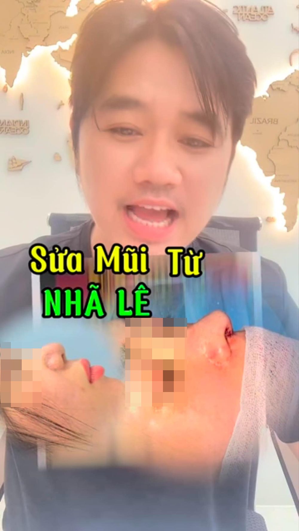 Mr Lee trong một clip bóc "phốt" Bệnh viện thẩm mỹ JT Angel. Ảnh: Chụp màn hình
