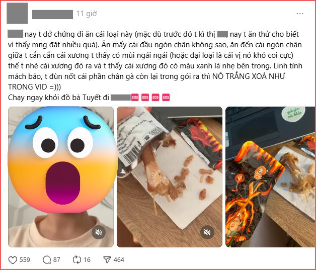  trải nghiệm “khó nuốt” khi thử sản phẩm chân gà đóng gói của thương hiệu Ăn Cùng Bà Tuyết