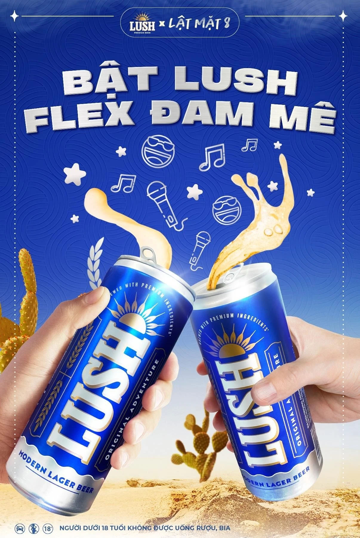 Mỗi ngụm bia Lush như mở ra một khoảnh khắc cảm xúc, từ khởi đầu đầy hứng khởi đến những phút giây trải lòng sâu sắc