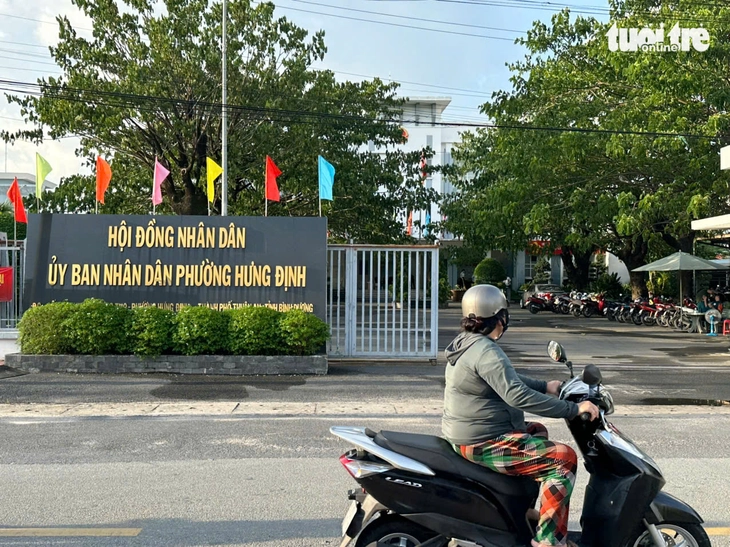 Trụ sở UBND phường Hưng Định (sẽ là phường Thuận An sau sáp nhập) của tỉnh Bình Dương được chụp vào chiều 15-6 - Ảnh: GIA BẢO