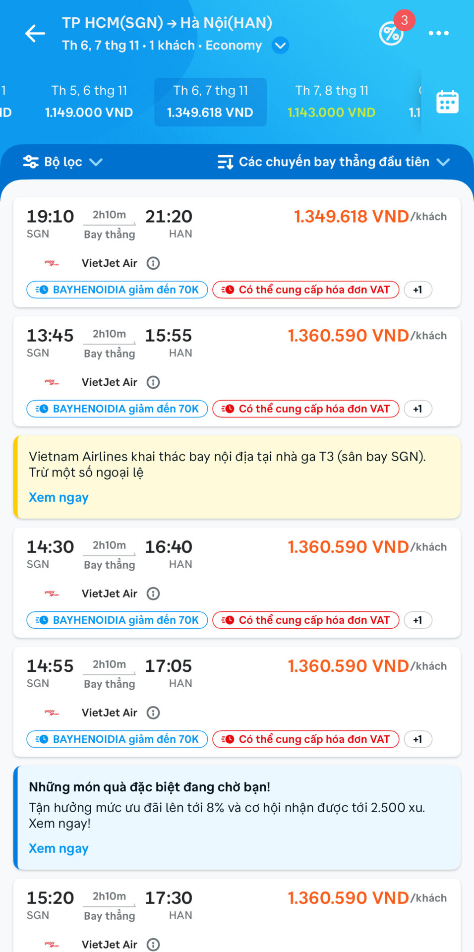 Giá vé: Hiện “mềm”, nhưng không chắc còn lâu