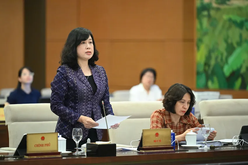 Bộ trưởng Bộ Y tế Đào Hồng Lan. Ảnh: QH