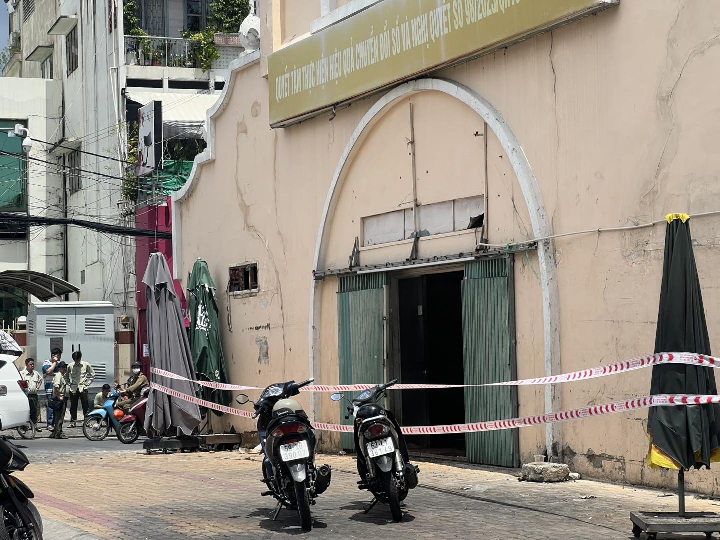 Vụ cháy xảy ra ở góc chợ Thủ Đức.