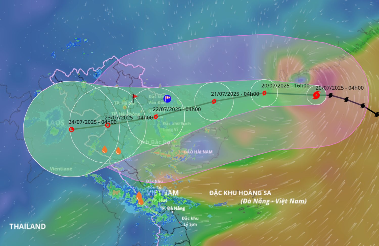  Bão Wipha tiến gần đất liền, dự báo gây mưa lớn và gió mạnh diện rộng