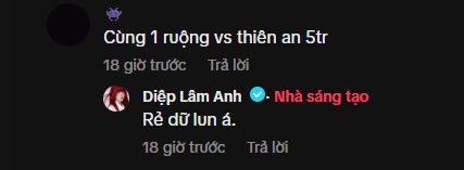 Dù không liên quan trực tiếp đến ồn ào giữa Jack và Thiên An, Diệp Lâm Anh vẫn bị kéo vào vòng xoáy tranh cãi.