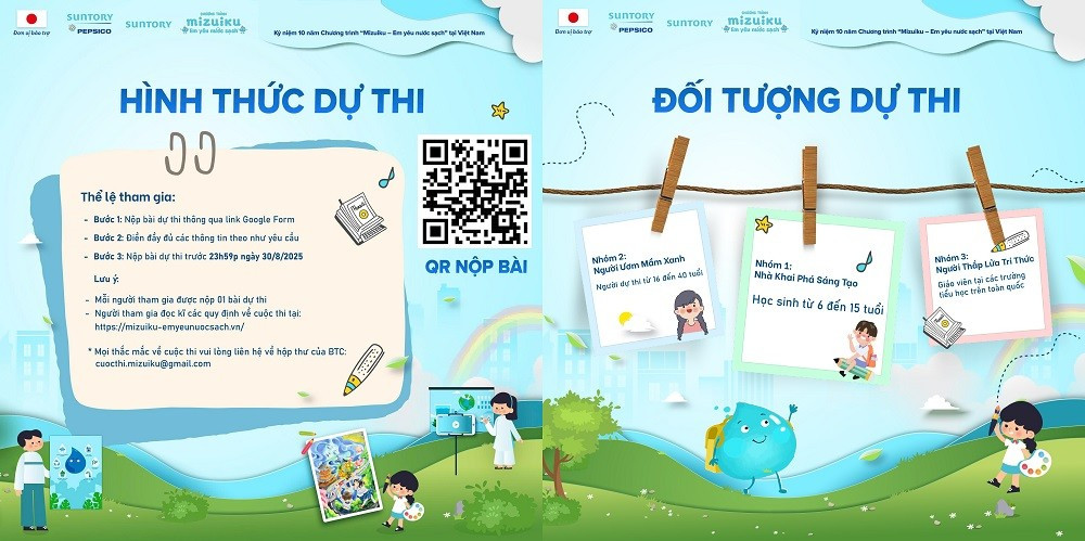 Ban Tổ chức mong muốn mở rộng tối đa phạm vi tham gia, đồng thời khuyến khích các cá nhân thể hiện vai trò chủ động trong công cuộc bảo vệ tài nguyên nước 