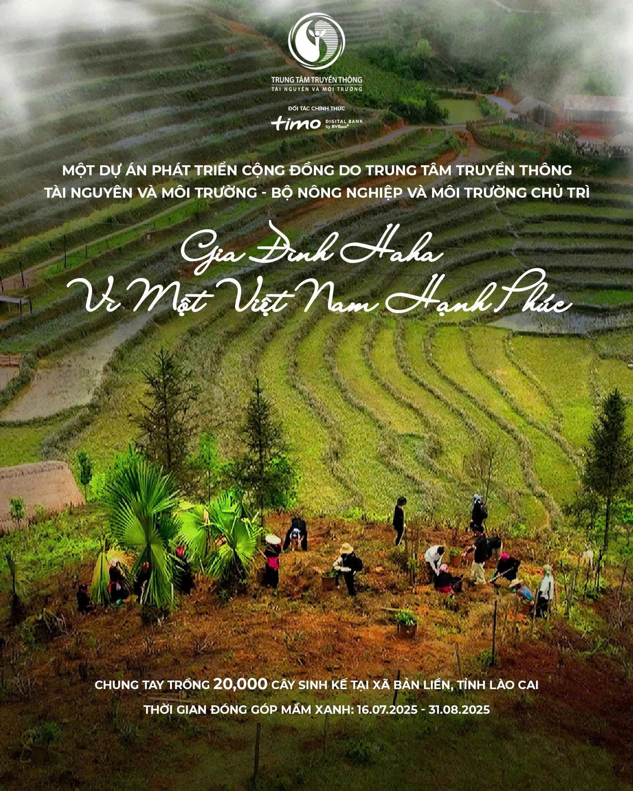 chương trình trồng cây “Gia Đình Haha – Vì Một Việt Nam Hạnh Phúc” được phát động