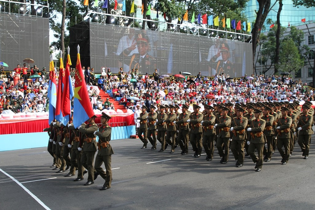 Lễ diễu binh - diễu hành dịp đại lễ 30/4 vừa qua tại TP.HCM. (Ảnh: QĐND)