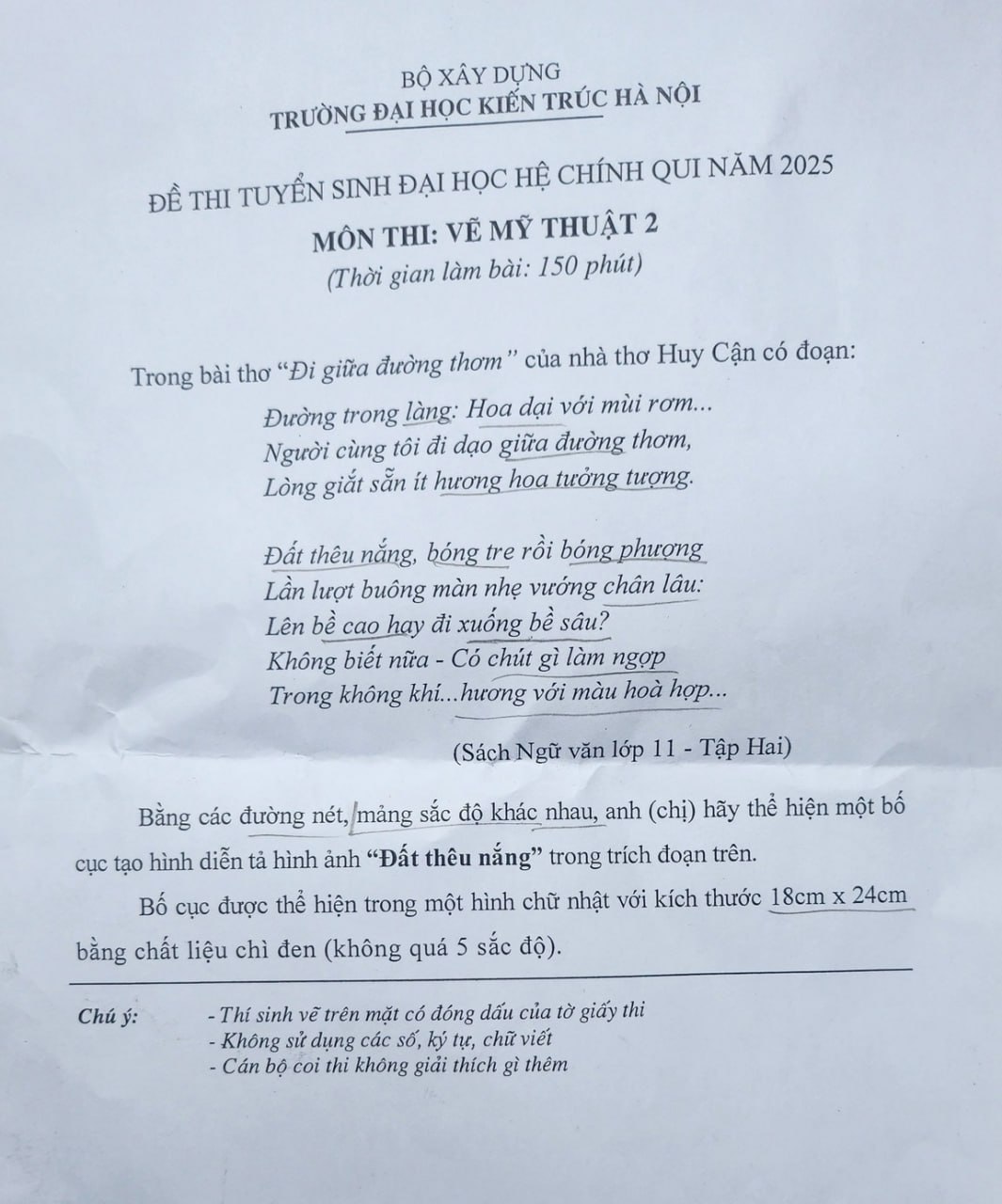 Khi thi vẽ trở thành hành trình cảm nhận thơ