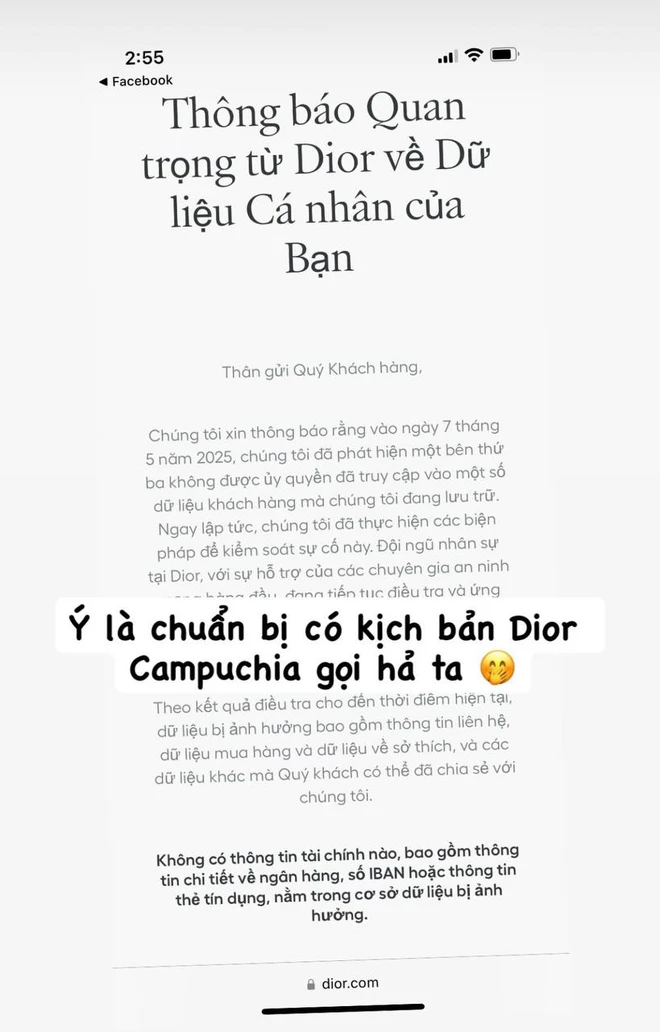 thương hiệu Dior cũng từng trải qua sự cố tương tự. 