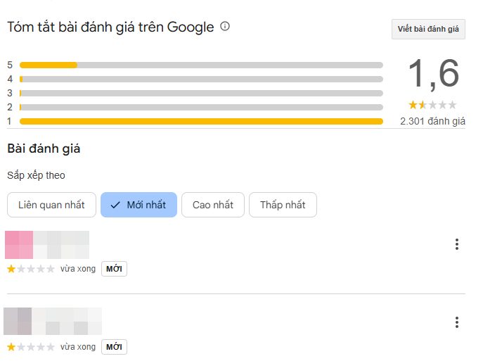 Fanpage bị "tấn công", đánh giá Google sụt giảm nghiêm trọng
