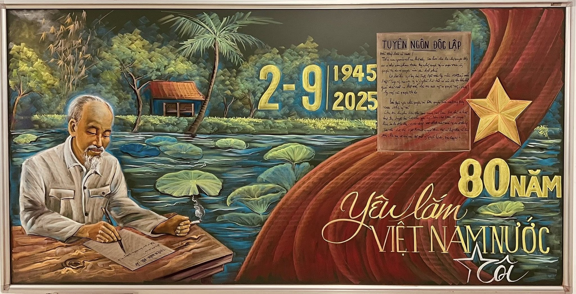Tác phẩm “80 năm - Yêu lắm Việt Nam nước tôi” được thầy coi là tâm huyết nhất.