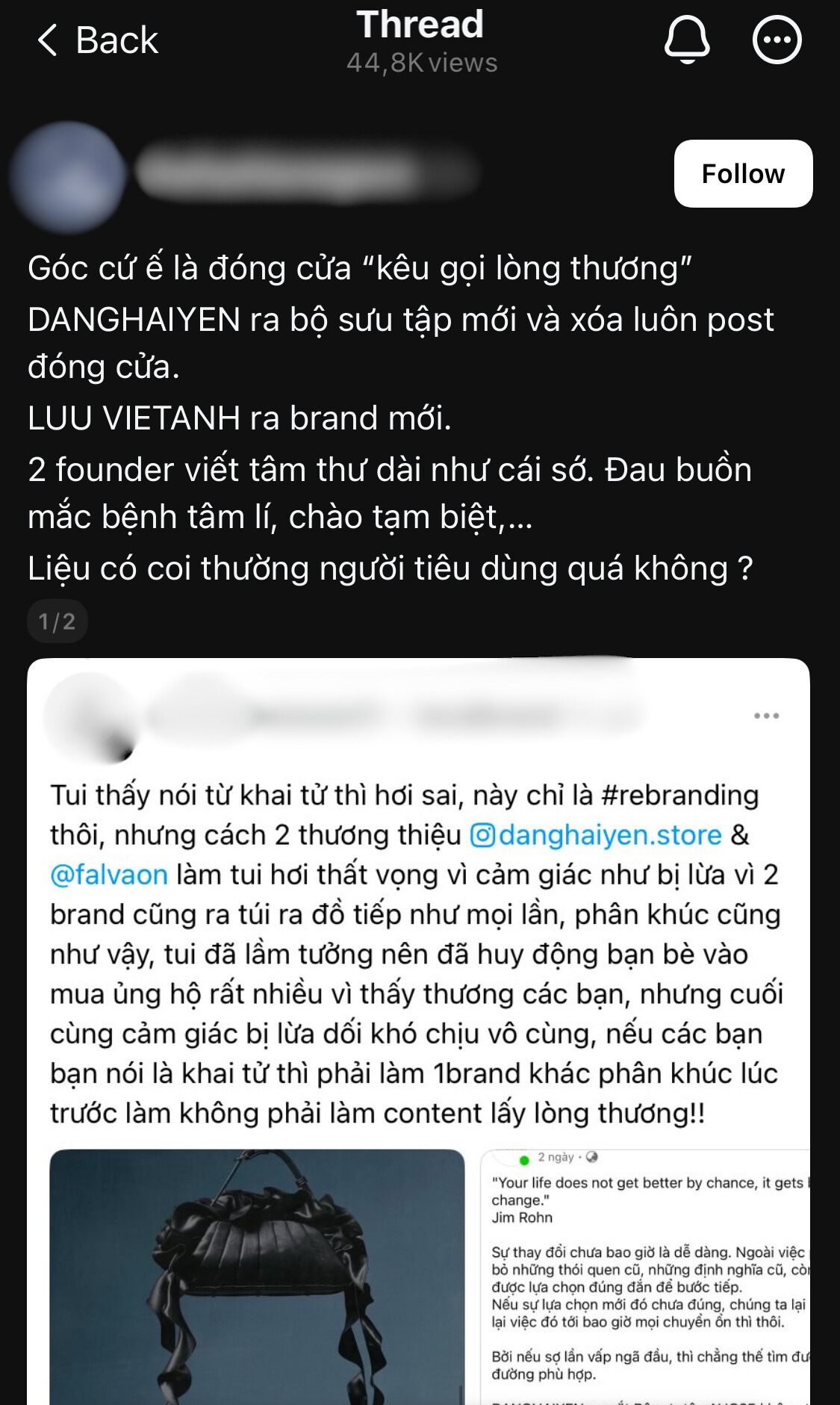 Thông báo gây bão mạng xã hội.