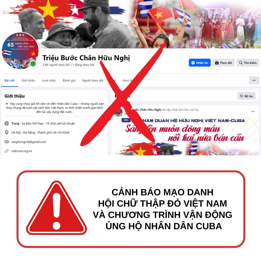  Cảnh báo xuất hiện Facebook giả mạo về chương trình ủng hộ nhân dân Cuba