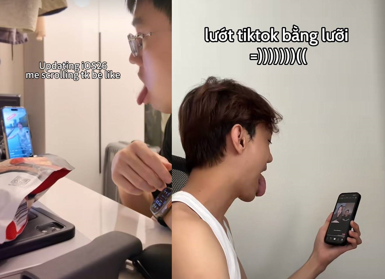  “Lướt TikTok bằng lưỡi” trên iPhone: Trào lưu quái dị nhưng đang gây sốt rần rần!