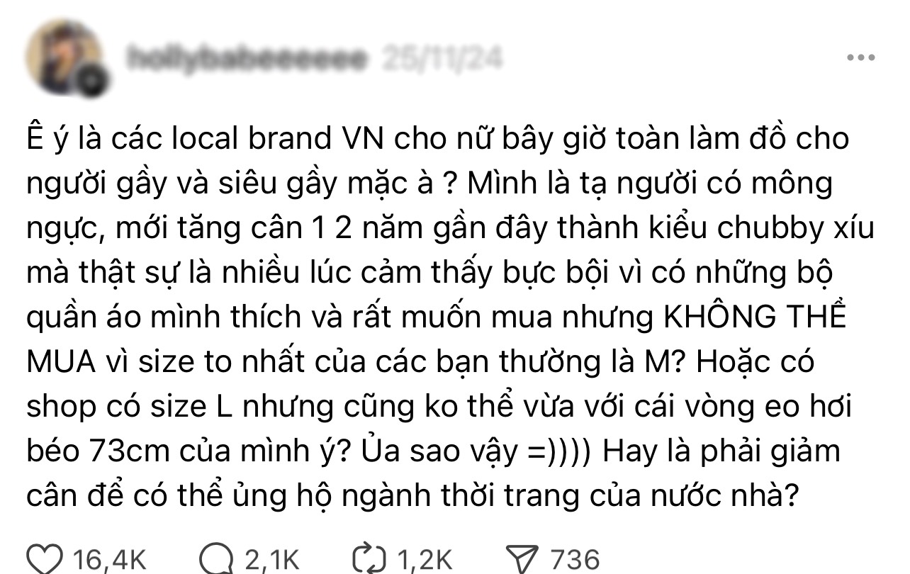 Nhiều khách hàng cho rằng quần áo khi nhận về thường ngắn hơn so với hình ảnh quảng bá.