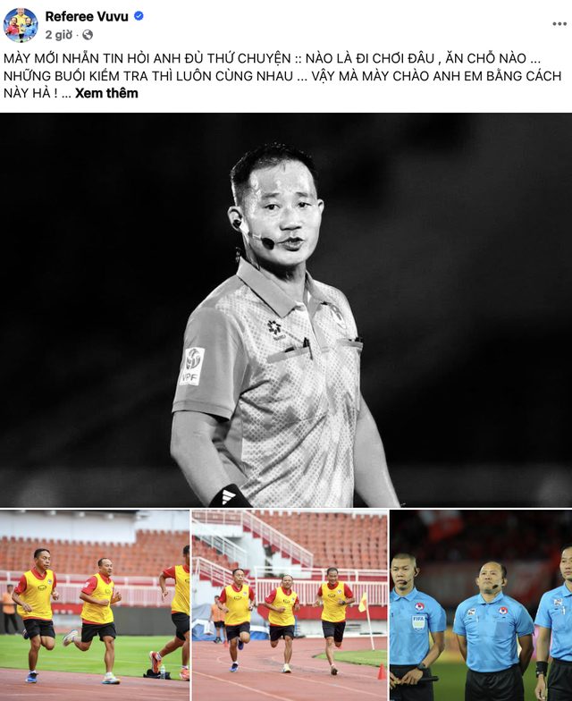 Trọng tài Vũ Nguyên Vũ xót thương đồng nghiệp