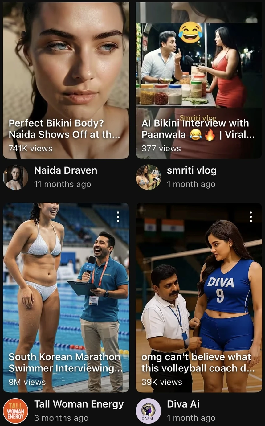  Hàng loạt video “phỏng vấn bikini” do AI tạo ra gây tranh cãi