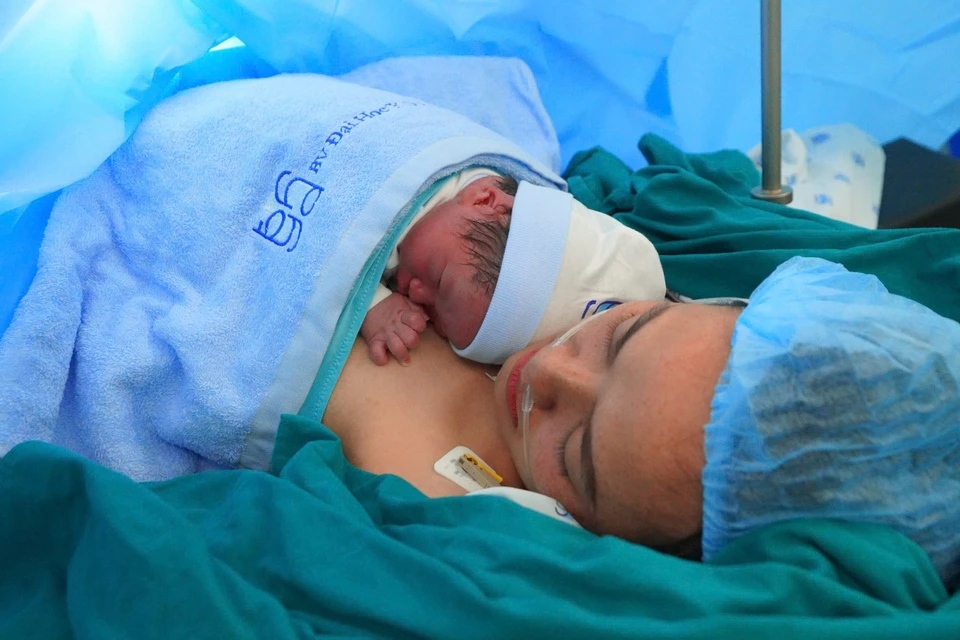 Bé trai chào đời khỏe mạnh, không cần can thiệp cấp cứu, hiện hơn 4 tháng tuổi và phát triển tốt.