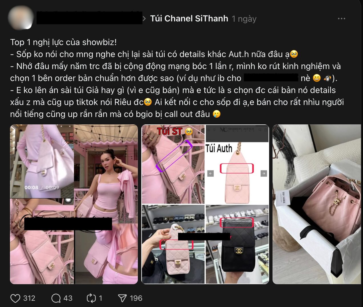 Túi Chanel 25 màu hồng và màn “soi” chi tiết.