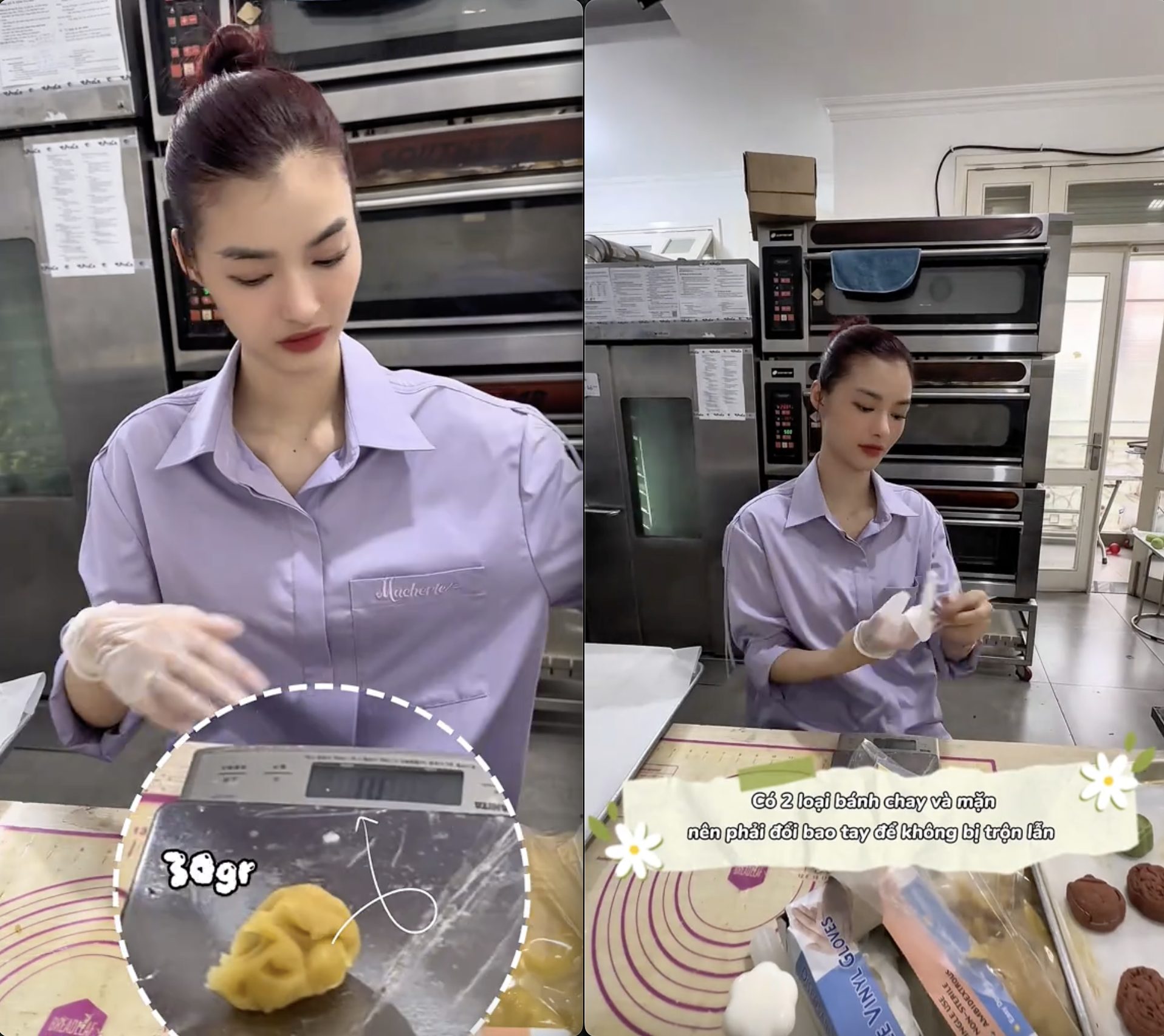  Á hậu Kiều Loan gây chú ý với màn tự tay làm bánh Trung thu