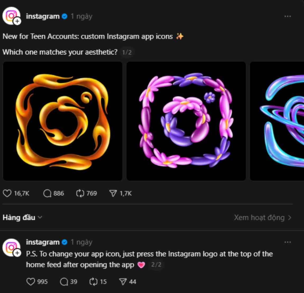  Instagram ra mắt 6 biểu tượng mới dành riêng cho tài khoản thanh thiếu niên