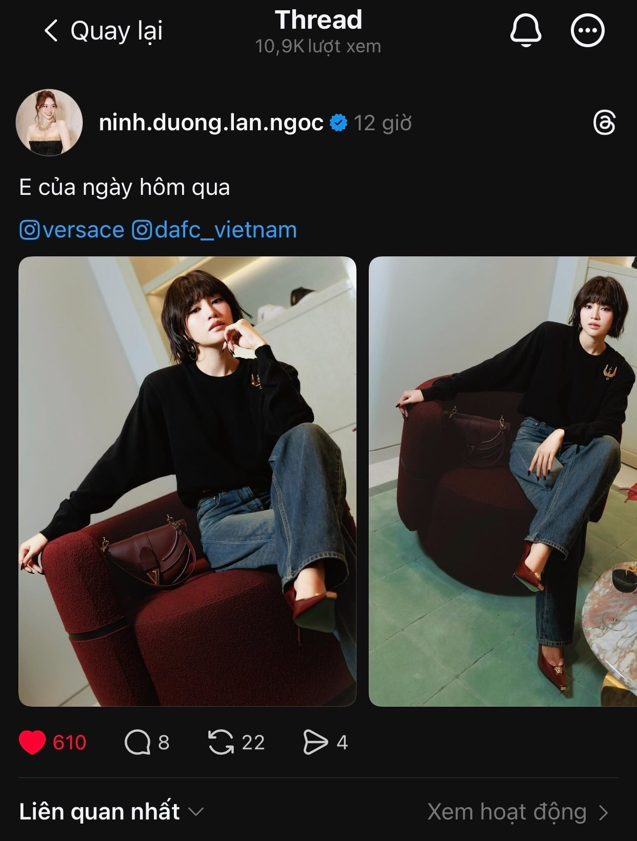 Ninh Dương Lan Ngọc cũng góp thêm “dầu vào lửa” khi chia sẻ bộ ảnh kèm caption gợi nhớ đến lời bài hát của giọng ca Chúng ta của hiện tại.